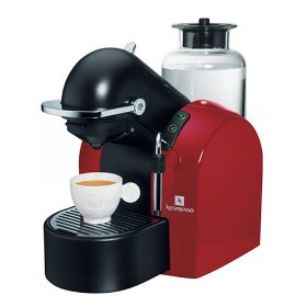 nespresso d290R concept automatic espresso machine, red and black