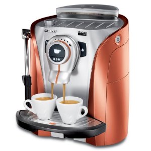 saeco super automatic odea giro orange espresso machine