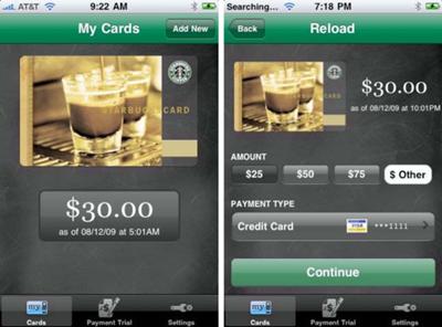 Starbucks Mobile apps
