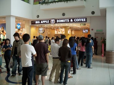 Queuing up for coffee -coffee is big business