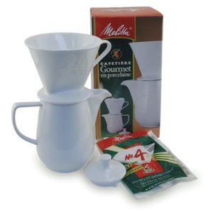 melitta porcelain manual coffee maker