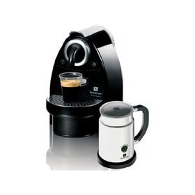 nespresso C100-US-AERO-B Essenza Automatic Single-Serve Espresso Machine with Nespresso Aeroccino Milk Frother, Black 