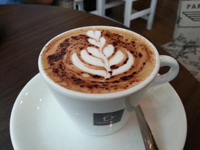 Latte at Jamaica Blue Cafe 